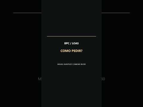Capa do vídeo: Como pedir o BPC/LOAS pelo INSS?