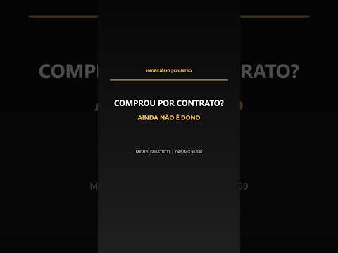 Capa do vídeo: Contrato de gaveta: o imóvel já é seu?