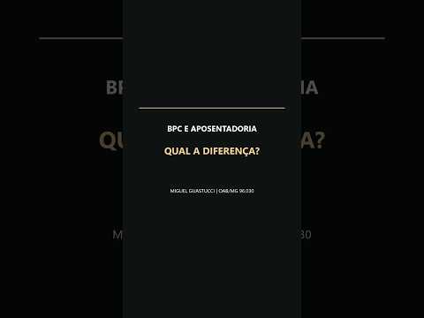 Capa do vídeo: BPC/LOAS e aposentadoria: qual é a diferença?