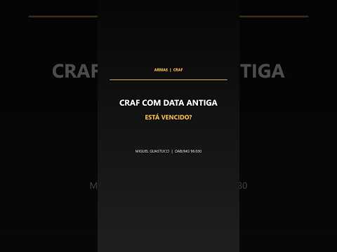 Capa do vídeo: CRAF com data antiga está vencido?