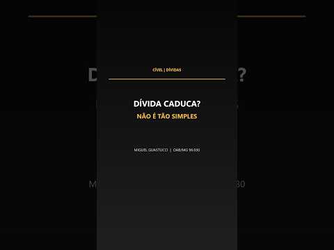 Capa do vídeo: Dívida caduca em cinco anos?