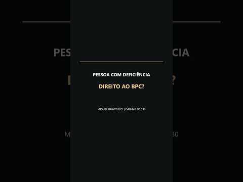 Capa do vídeo: BPC para pessoa com deficiência: requisitos