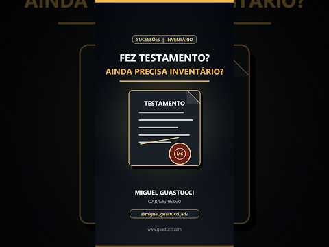 Capa do vídeo: Testamento dispensa o inventário?